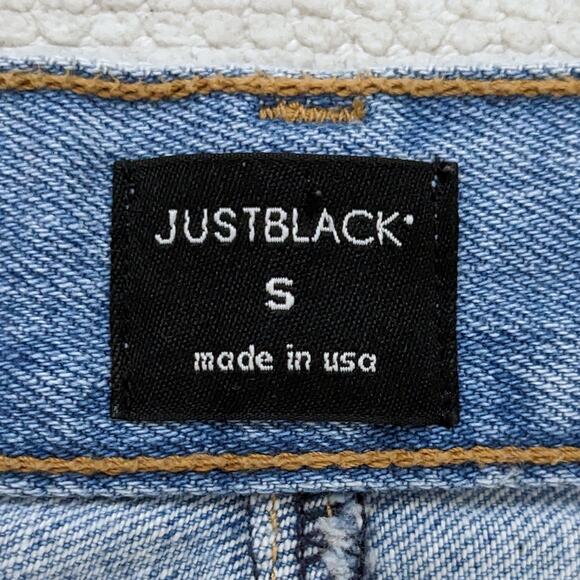 JUST BLACK Light Wash Denim Jean Mini Skirt Size Small - Picture 6 of 8